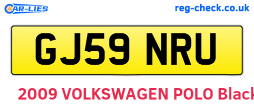 GJ59NRU are the vehicle registration plates.