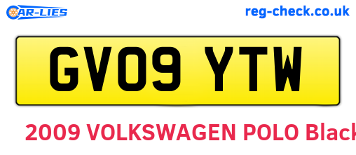 GV09YTW are the vehicle registration plates.