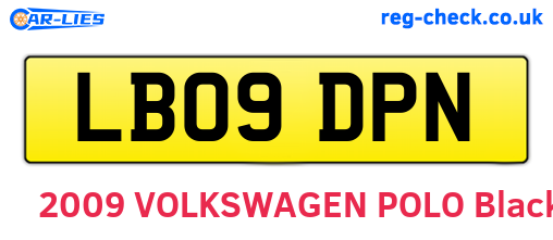 LB09DPN are the vehicle registration plates.