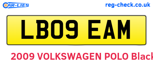LB09EAM are the vehicle registration plates.