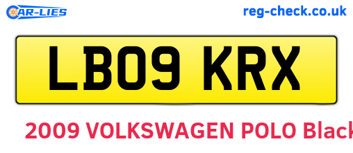 LB09KRX are the vehicle registration plates.
