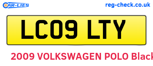 LC09LTY are the vehicle registration plates.