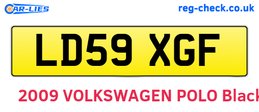 LD59XGF are the vehicle registration plates.