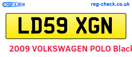 LD59XGN are the vehicle registration plates.