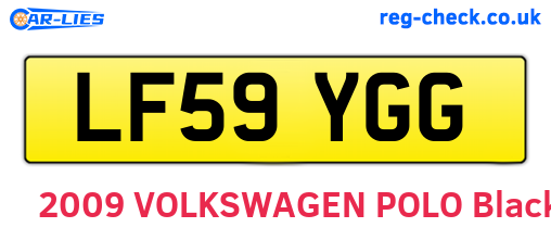 LF59YGG are the vehicle registration plates.