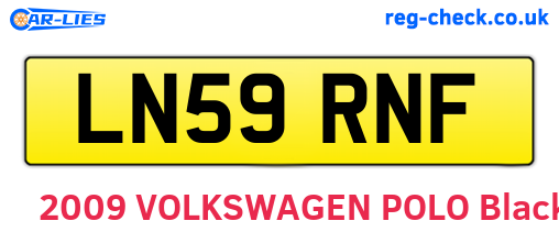 LN59RNF are the vehicle registration plates.