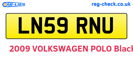 LN59RNU are the vehicle registration plates.