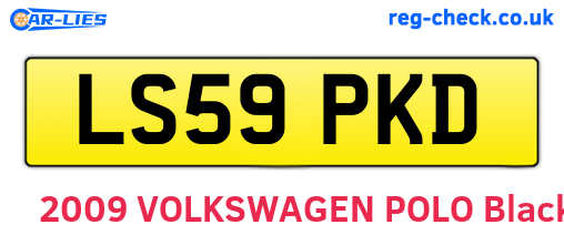 LS59PKD are the vehicle registration plates.