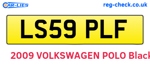 LS59PLF are the vehicle registration plates.