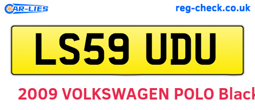 LS59UDU are the vehicle registration plates.