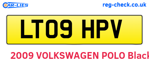 LT09HPV are the vehicle registration plates.