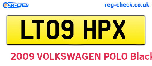 LT09HPX are the vehicle registration plates.
