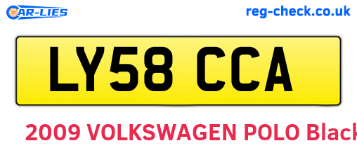 LY58CCA are the vehicle registration plates.