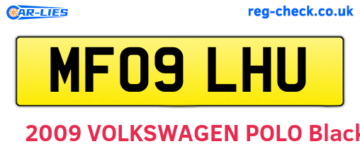 MF09LHU are the vehicle registration plates.