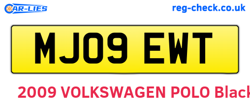 MJ09EWT are the vehicle registration plates.