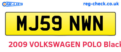 MJ59NWN are the vehicle registration plates.