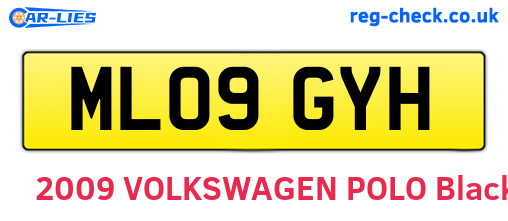 ML09GYH are the vehicle registration plates.