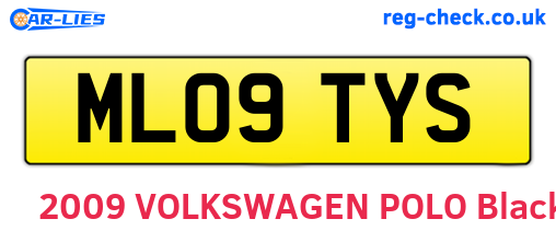 ML09TYS are the vehicle registration plates.