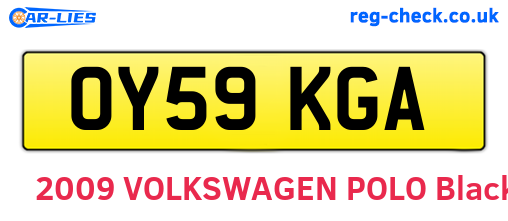 OY59KGA are the vehicle registration plates.