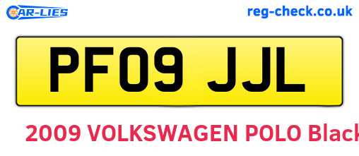 PF09JJL are the vehicle registration plates.