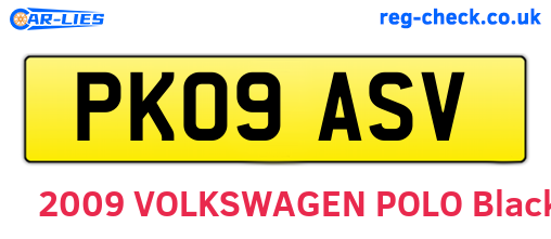 PK09ASV are the vehicle registration plates.