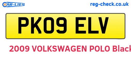 PK09ELV are the vehicle registration plates.