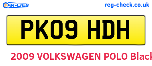PK09HDH are the vehicle registration plates.