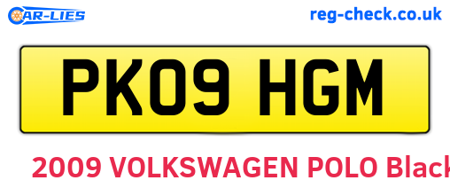 PK09HGM are the vehicle registration plates.
