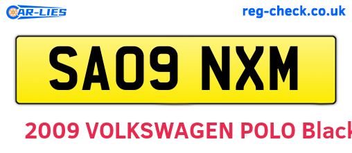 SA09NXM are the vehicle registration plates.