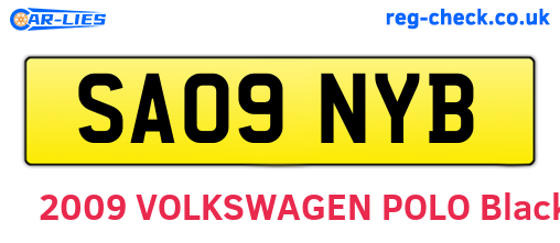 SA09NYB are the vehicle registration plates.