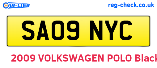SA09NYC are the vehicle registration plates.