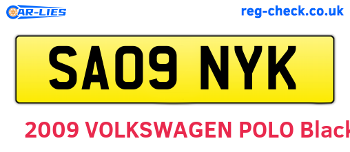 SA09NYK are the vehicle registration plates.
