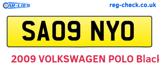 SA09NYO are the vehicle registration plates.