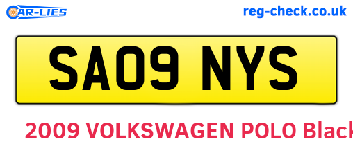 SA09NYS are the vehicle registration plates.