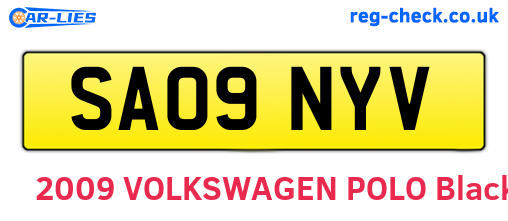 SA09NYV are the vehicle registration plates.
