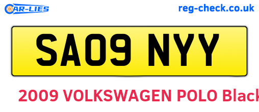 SA09NYY are the vehicle registration plates.