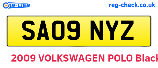 SA09NYZ are the vehicle registration plates.