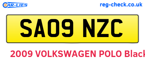 SA09NZC are the vehicle registration plates.