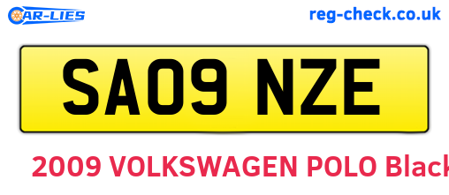SA09NZE are the vehicle registration plates.