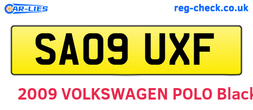 SA09UXF are the vehicle registration plates.