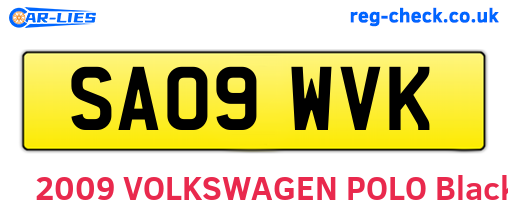 SA09WVK are the vehicle registration plates.