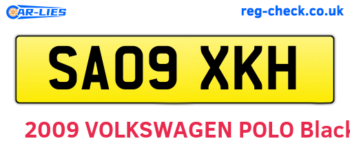 SA09XKH are the vehicle registration plates.