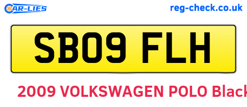 SB09FLH are the vehicle registration plates.