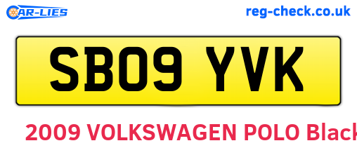 SB09YVK are the vehicle registration plates.