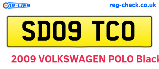 SD09TCO are the vehicle registration plates.