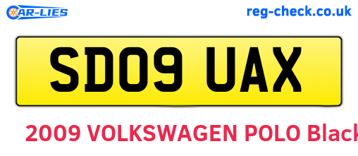 SD09UAX are the vehicle registration plates.