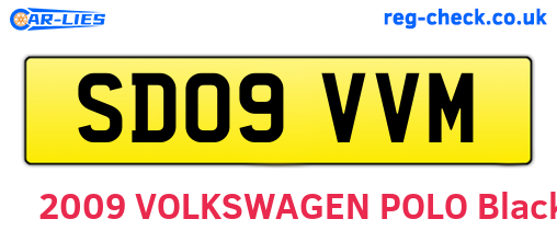 SD09VVM are the vehicle registration plates.