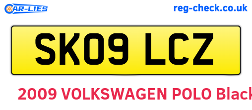 SK09LCZ are the vehicle registration plates.