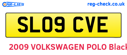 SL09CVE are the vehicle registration plates.