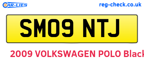 SM09NTJ are the vehicle registration plates.